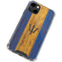 Barbados Flag Dark Wood iPhone 13 Clear Case